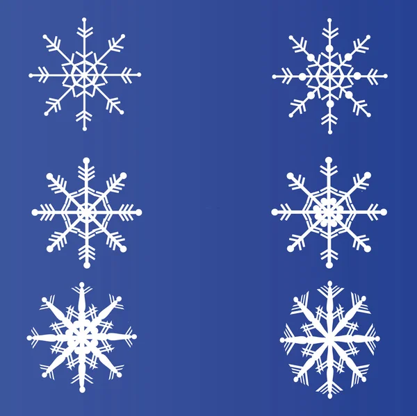 Set fiocchi di neve vettoriali — Vettoriale Stock