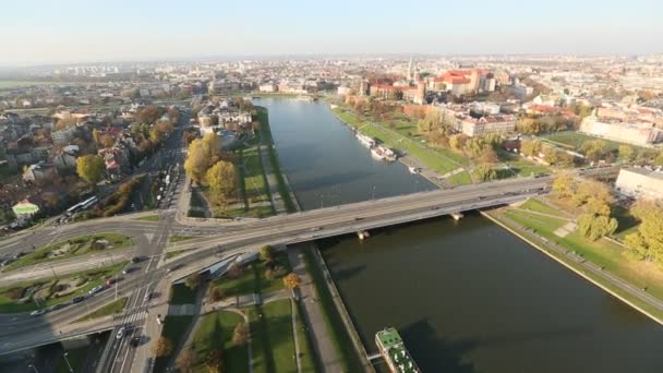 Vue du remblai de la Vistule à Cracovie, Pologne .
