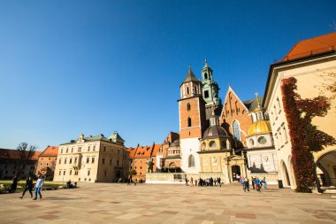 Krakow, Polonya wawel Royal palace.