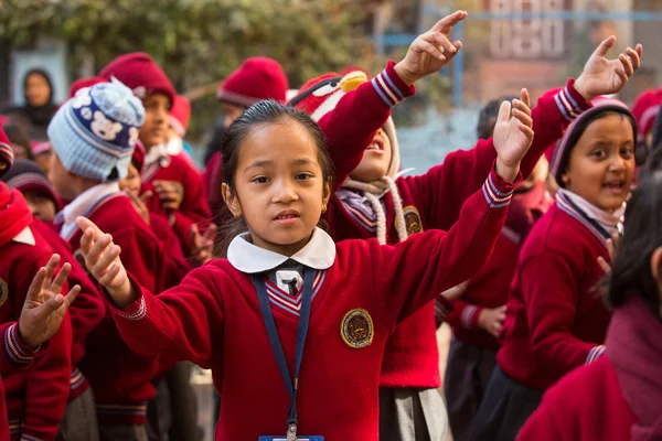 Dance lesson in primary school — Stock Photo, Image