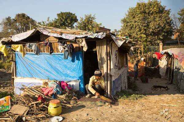 Huizen in tripureshwor district — Stockfoto