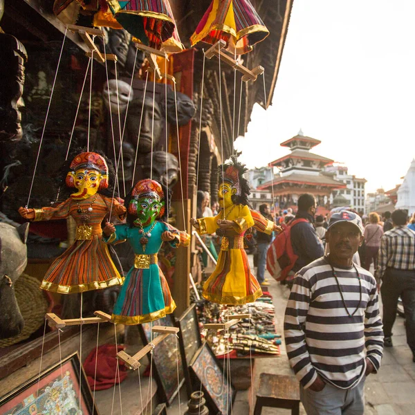 Seller souvenirs at Durbar Square — Stock Photo, Image