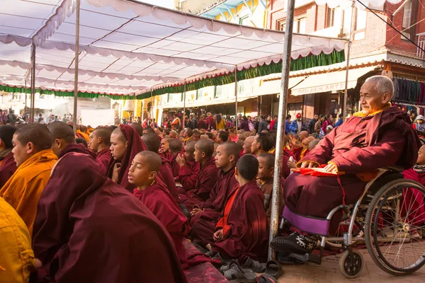 Buddhistiska munkar — Stockfoto