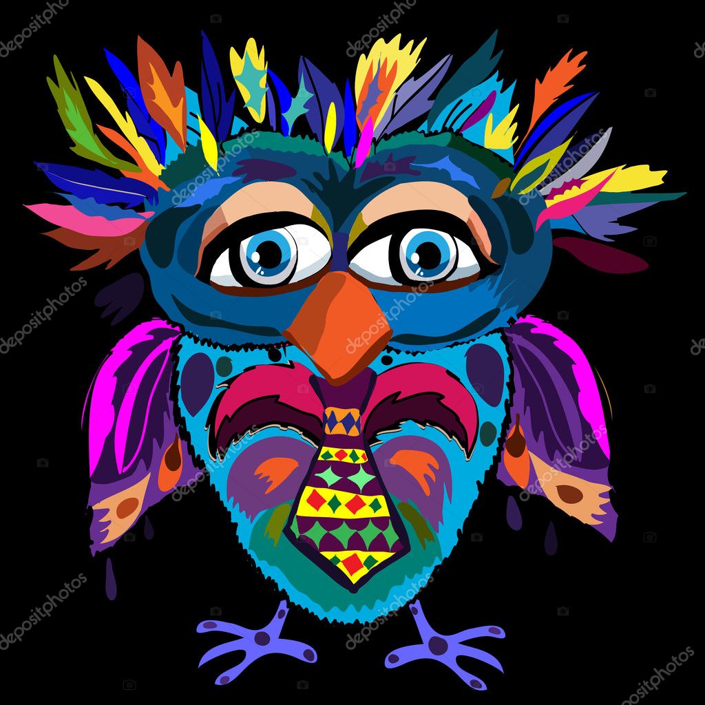 Cute Owl Cartoon Drawing Stock Vector C Dimaberkut 38720989