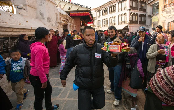 Buddhist pilgrims — Stock Photo, Image