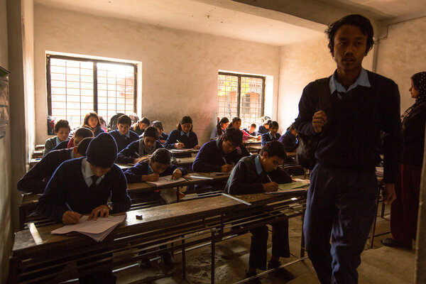 Children in the lesson