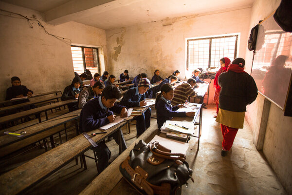 Children in the lesson