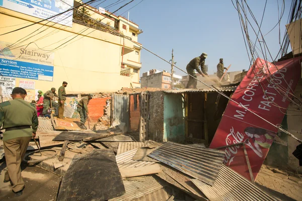 Nepalese police during operation — Stock Photo, Image