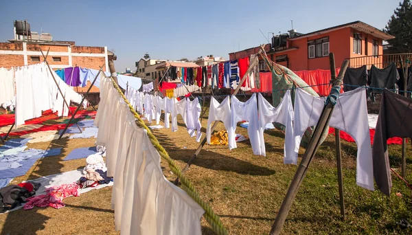 Colorful wet clothes