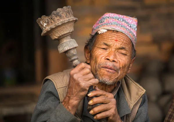 身份不明的尼泊尔男子的肖像 — 图库照片