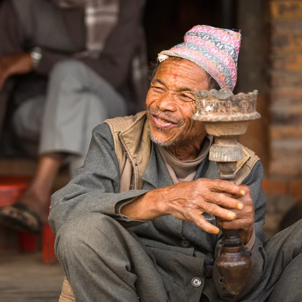 Portret van niet-geïdentificeerde nepalese man — Stockfoto