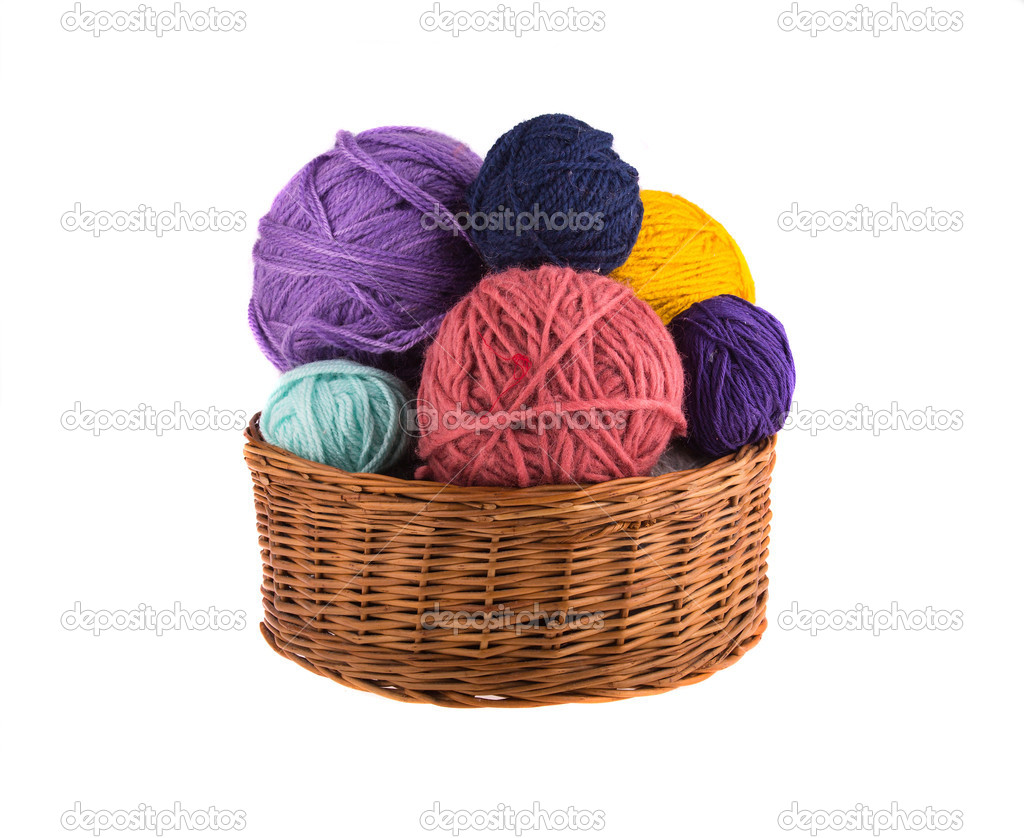 Balls colored threads