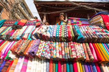 Tanımlanamayan sokak seller, Katmandu, nepal