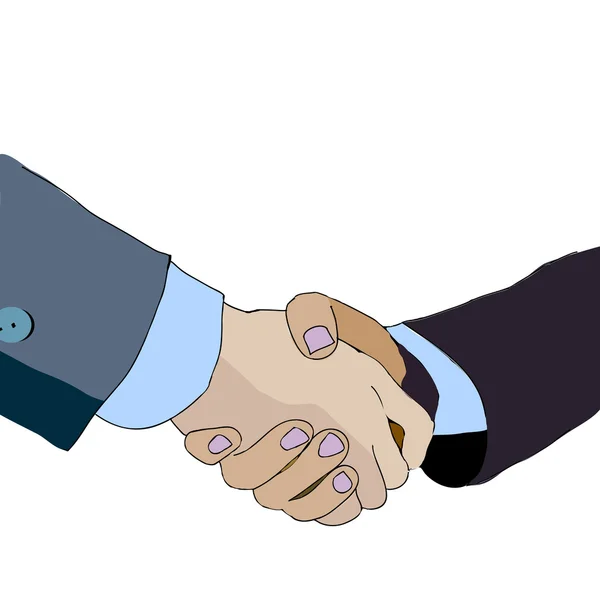 Asociación. Gente de negocios Handshake — Vector de stock