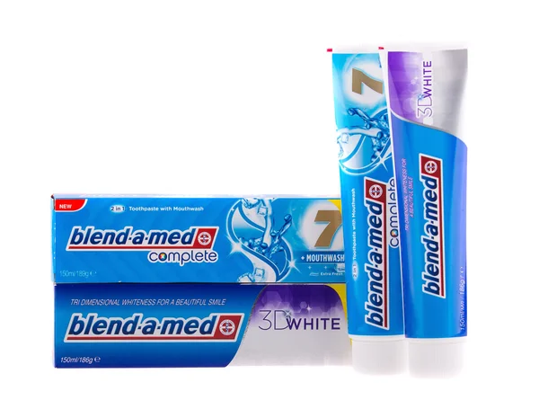 Packs toothpastes — Stock Photo, Image