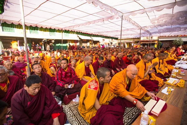 Monjes budistas tibetanos no identificados — Foto de Stock