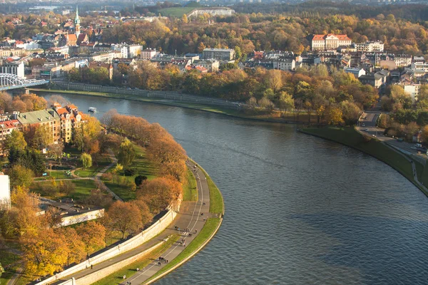 Vista aérea del río Vístula — Foto de Stock