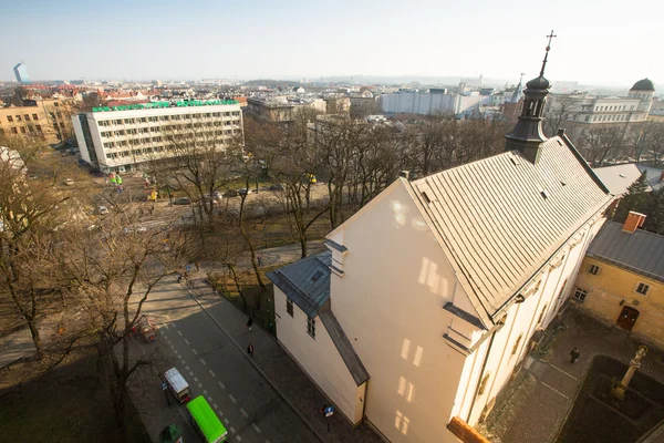 Kraków, Polska dachy starego miasta, w centrum. — Zdjęcie stockowe