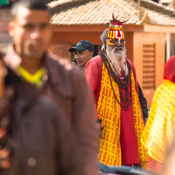 Unknown Sadhu Monk in Durbar Square — Stock Photo, Image