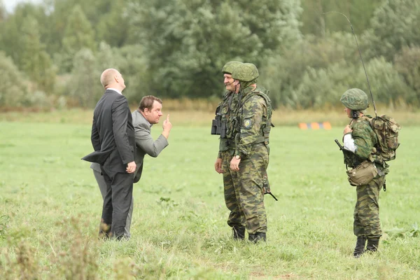 During Command post exercises — Stock Photo, Image