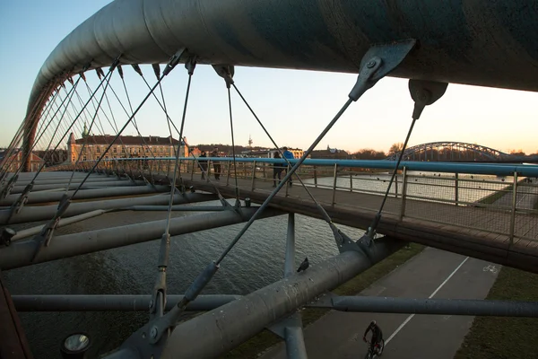 Most přes řeku vistula — Stock fotografie