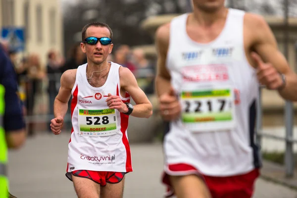 Mezinárodní maraton Krakov. — Stock fotografie