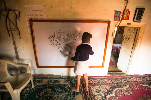 Kinderen in nepal school — Stockfoto