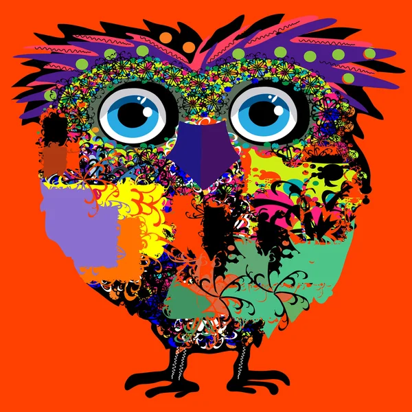 Hibou, illustration vectorielle — Image vectorielle