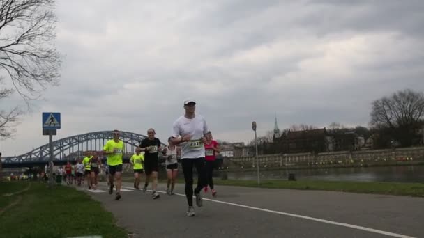 克拉科夫国际马拉松赛 — 图库视频影像