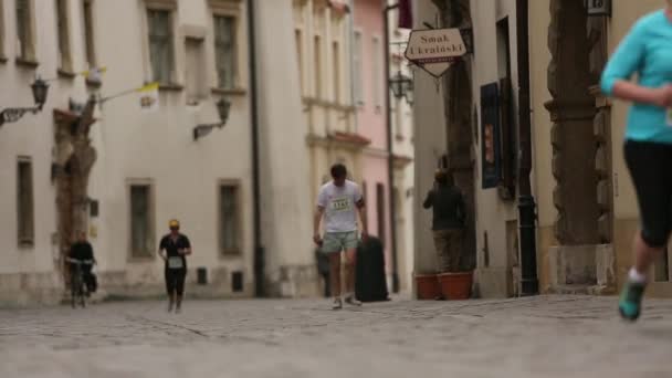 Krakow international Marathon — Stock Video