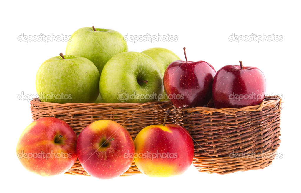 Apples in a wicker baskets