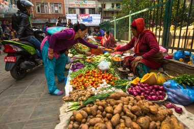 Katmandu sokak satıcısı