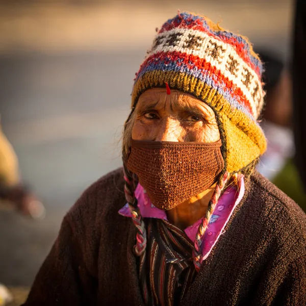 Nepalese vrouw op de oude durbar square, Nepal — Stockfoto