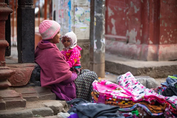 在尼泊尔的街头小贩 — 图库照片