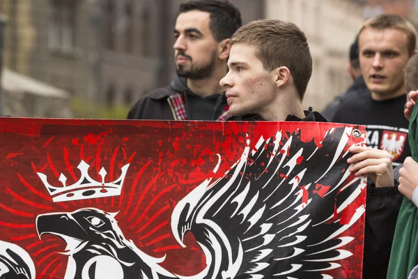 Unidentified participants IV Procession Katyn — Stock Photo, Image