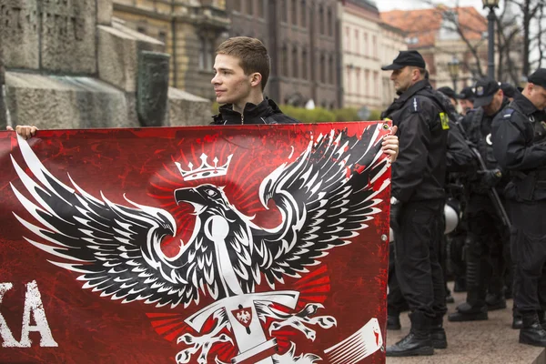 Geïdentificeerde deelnemers iv optocht Katyn — Stockfoto