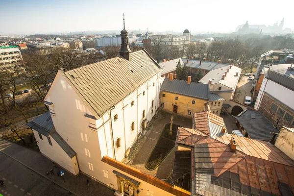 Tarihi kent merkezi çatı Üstten Görünüm — Stok fotoğraf