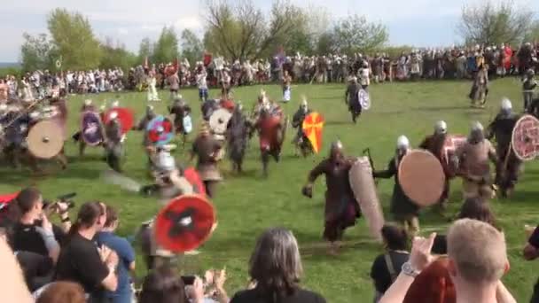 Rekawka tradición polaca, festival reconstrucción histórica . — Vídeo de stock