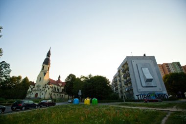 Bilinmeyen sanatçı katowice street Sanat Festivali düzenlendi tarafından Graffiti duvar resimleri