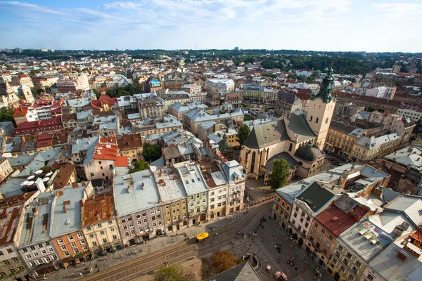 Top view from Lviv City Hall Stock Image