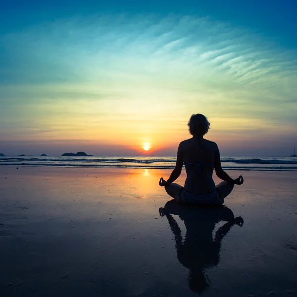 Yoga vrouw Stockfoto