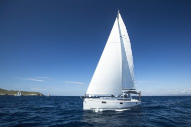 Boat in sailing clipart