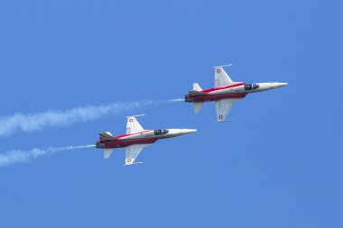 akrobasi gösterisi sırasında Uluslararası Havacılık Fuarı ILA berlin hava gösterisi-2014