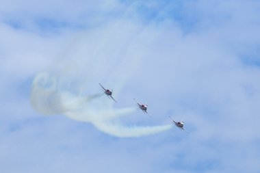 akrobasi gösterisi sırasında Uluslararası Havacılık Fuarı ILA berlin hava gösterisi-2014