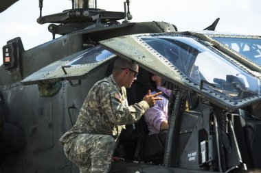 çok rol askeri helikopter gösteri sırasında Uluslararası Havacılık Fuarı ILA berlin hava gösterisi-2014.