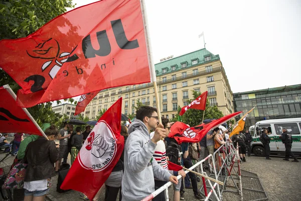 Мітинг проти afd — стокове фото