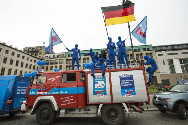 Aktivisten demonstrieren für die AfD — Stockfoto