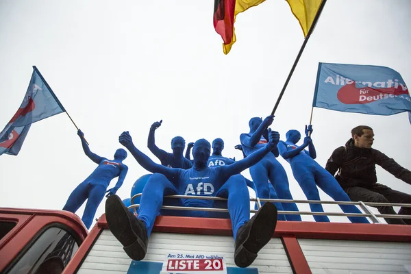 Aktivister rally stöd för afd — Stockfoto