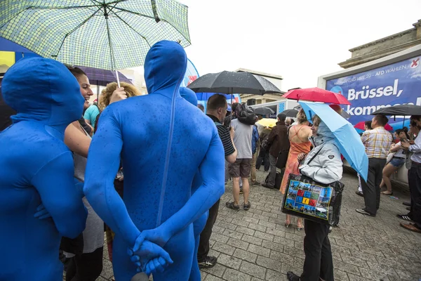 Ativistas se reúnem em apoio ao AfD — Fotografia de Stock