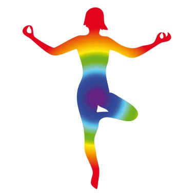 Yoga kadın silueti